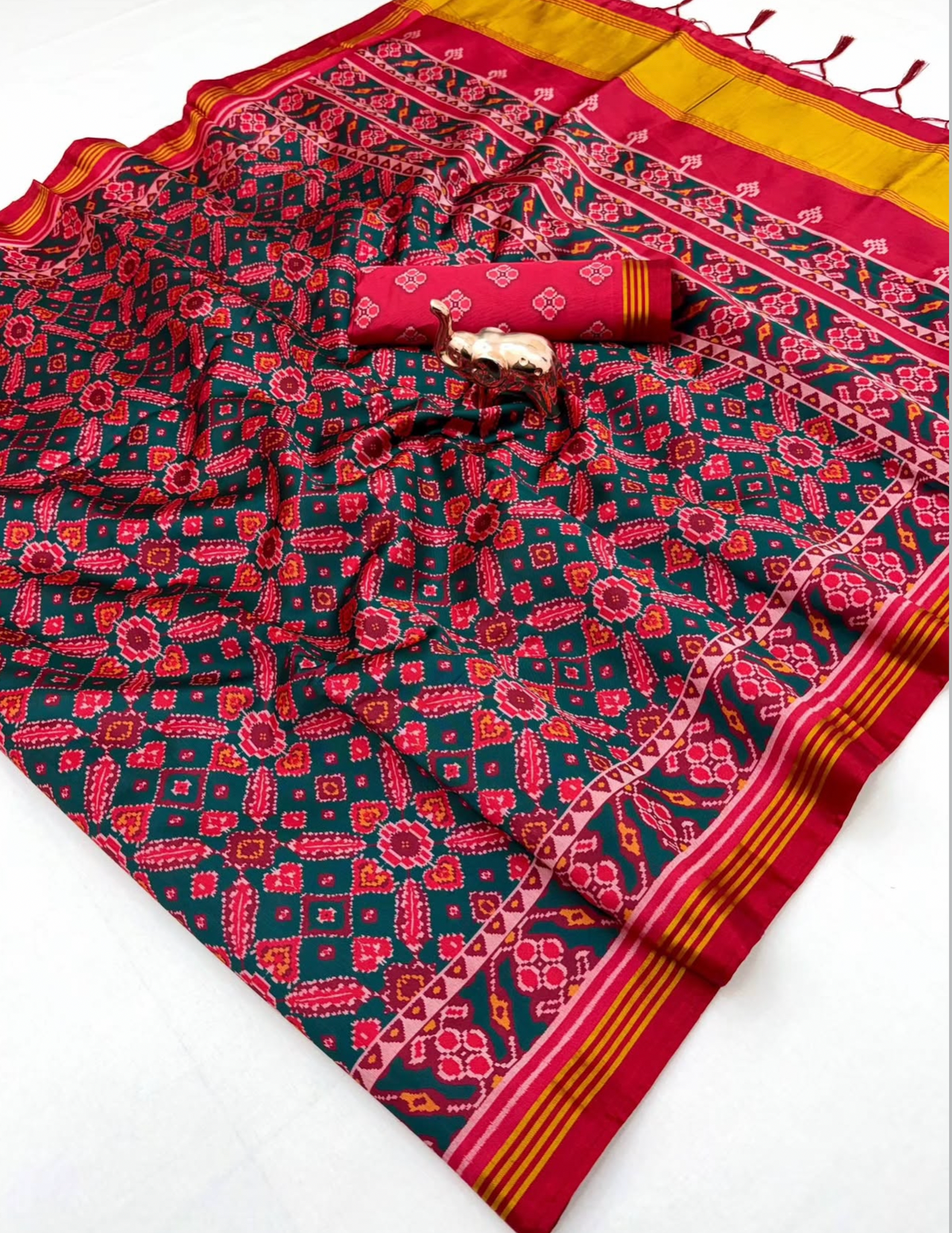 Fancy printed patan patola silk sarees