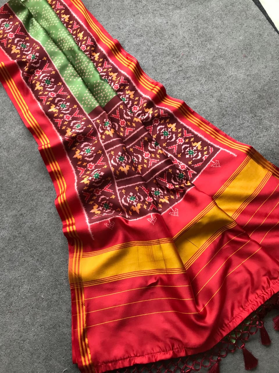 Fancy patan patola silk sarees with unique combinations