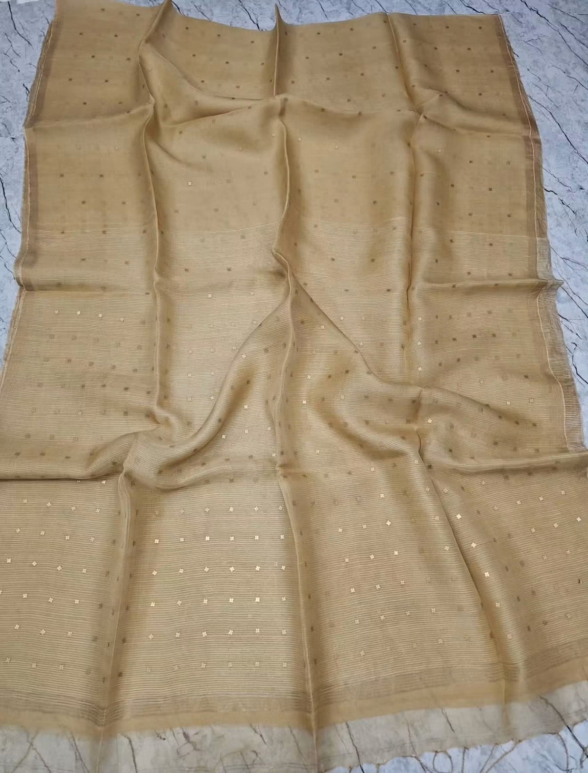 Handloom pure muslin silk sarees with sequins weaving