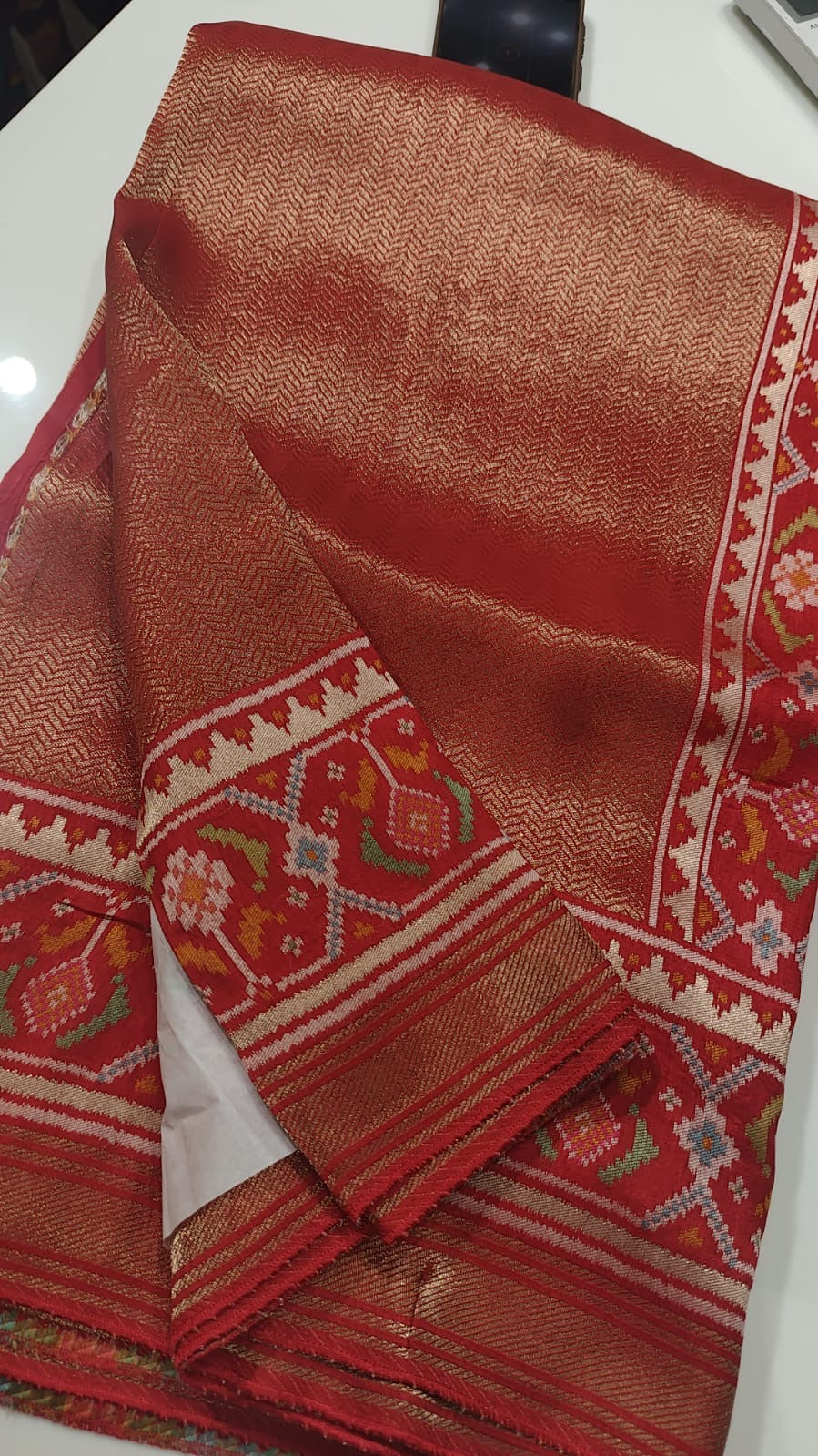 Exclusive banaras brocade patola silk saree with rich borders pallu