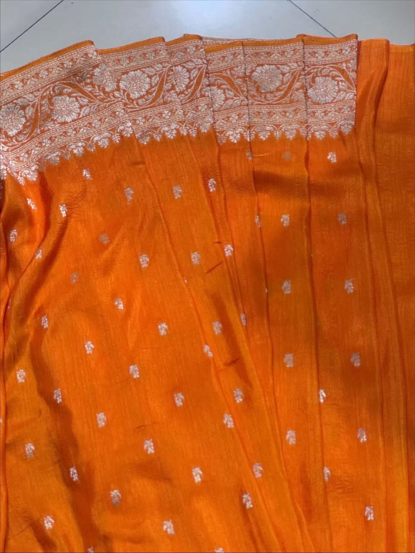 Banaras tussar silk sarees with allover weaving and unstitched blouse