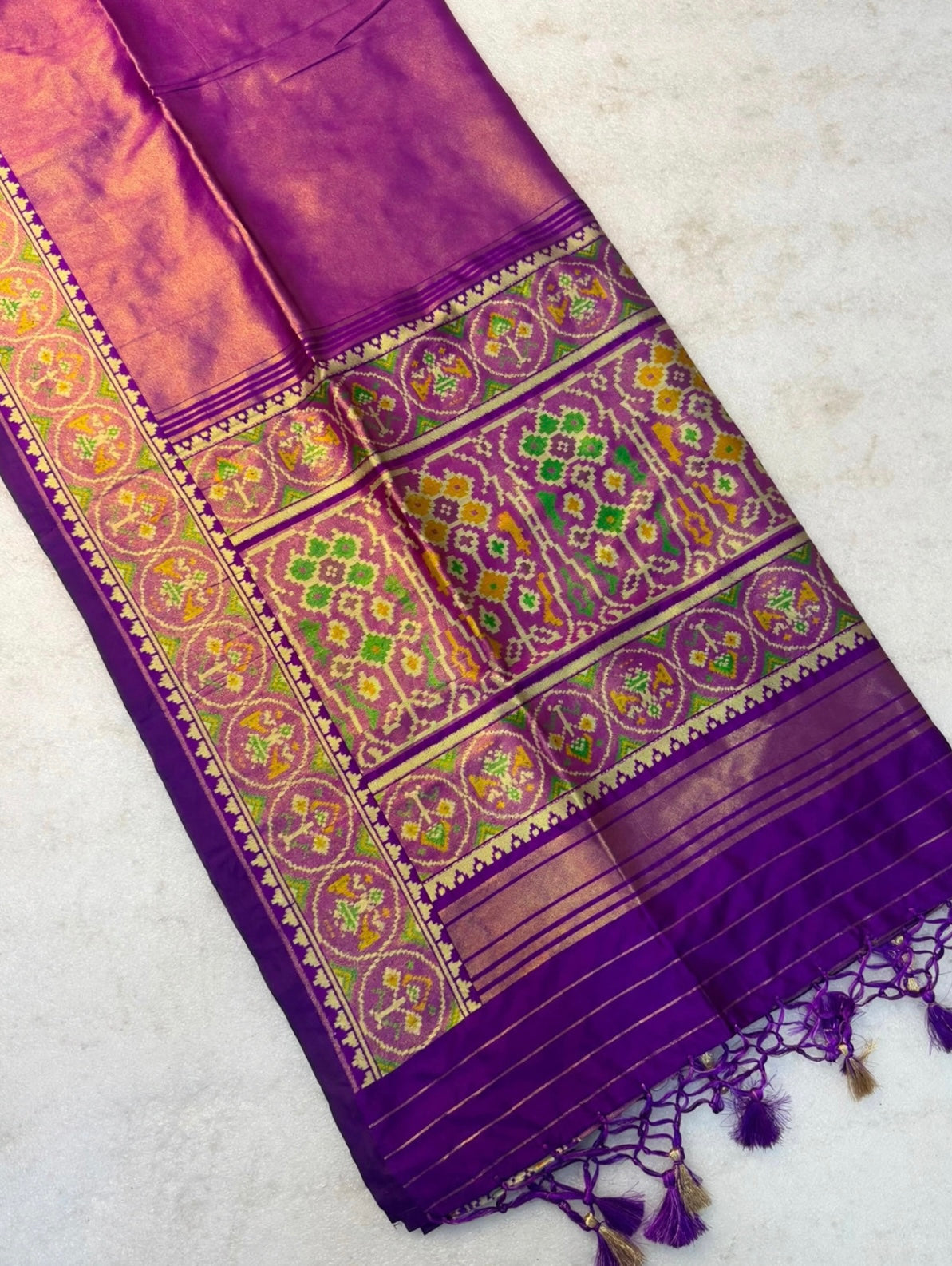 Fancy banaras patan patola silk sarees with rich patola blouse