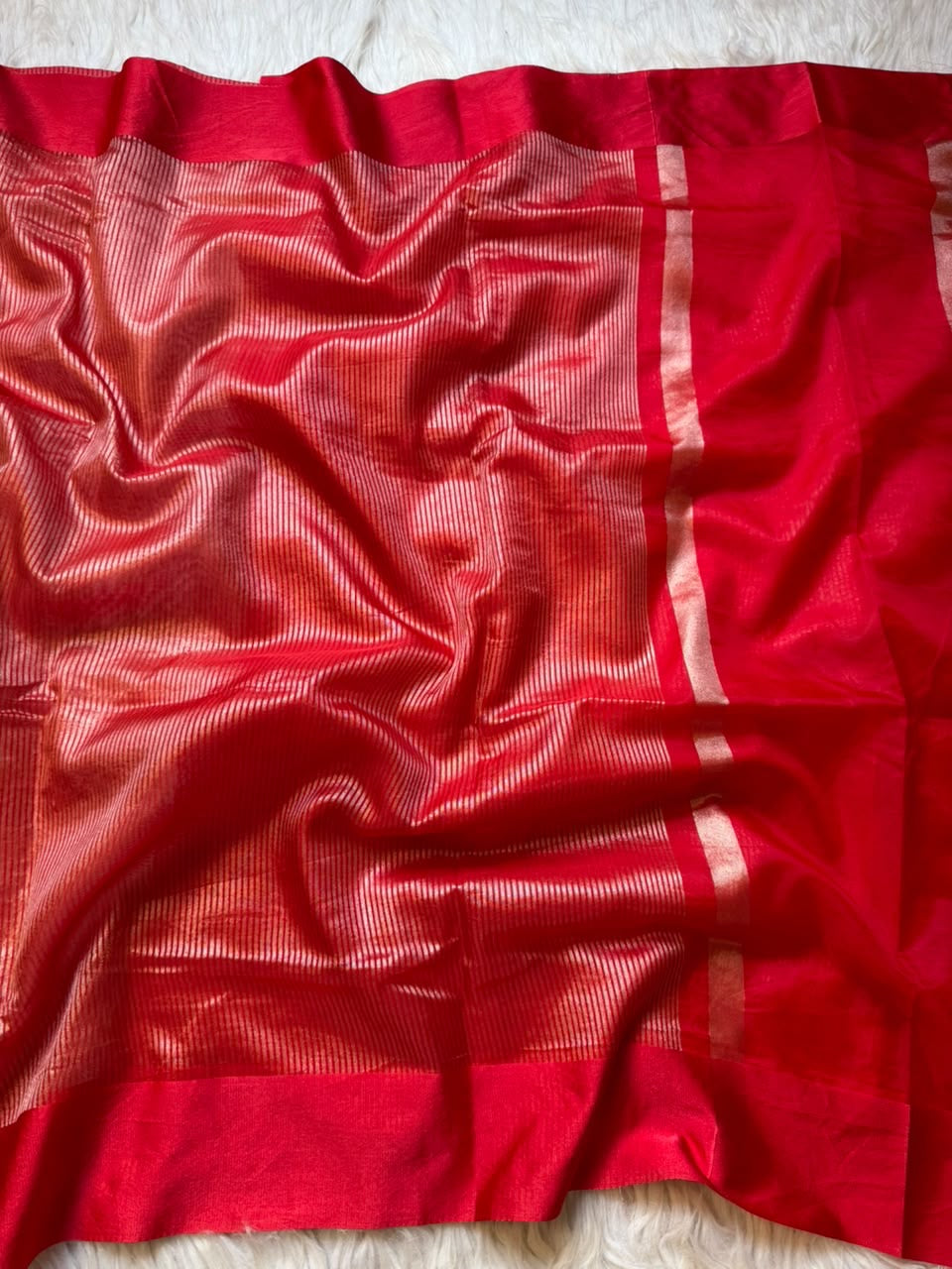 Shilpa shetty inspired banaras tissue stripes soft silk sarees