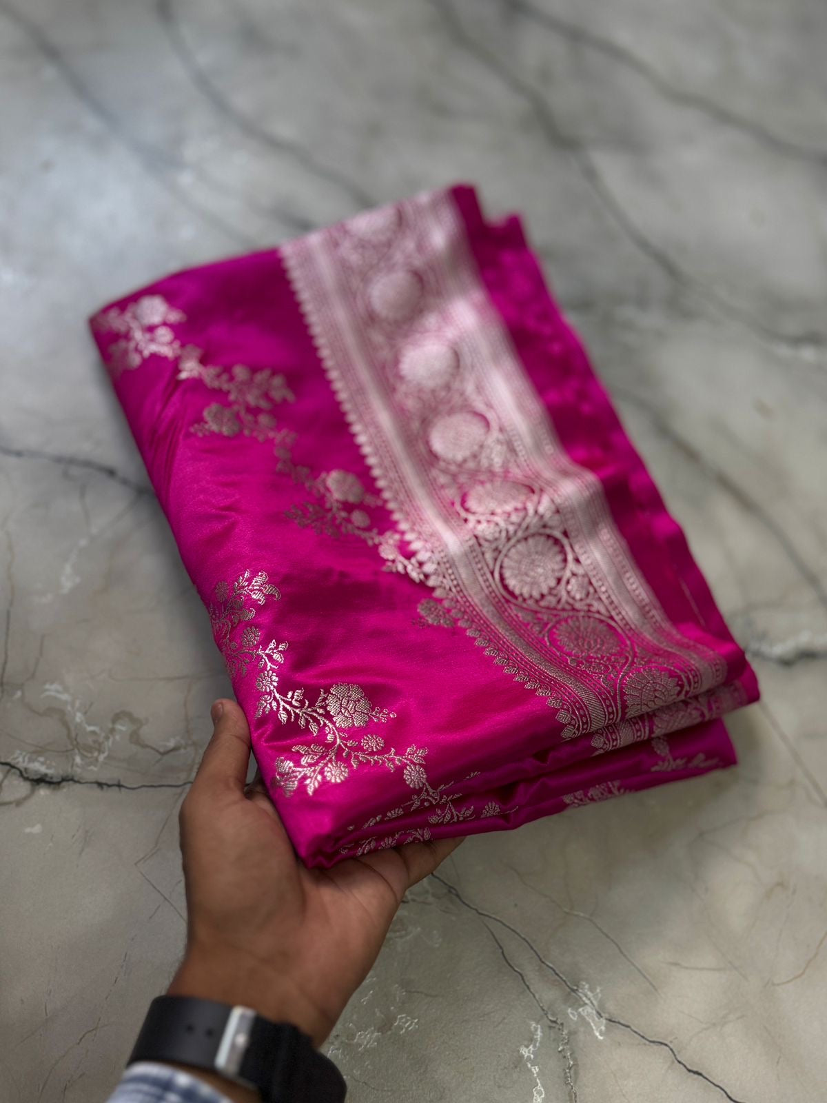 Banaras mashru satin silk sarees with allover lehariya weaving