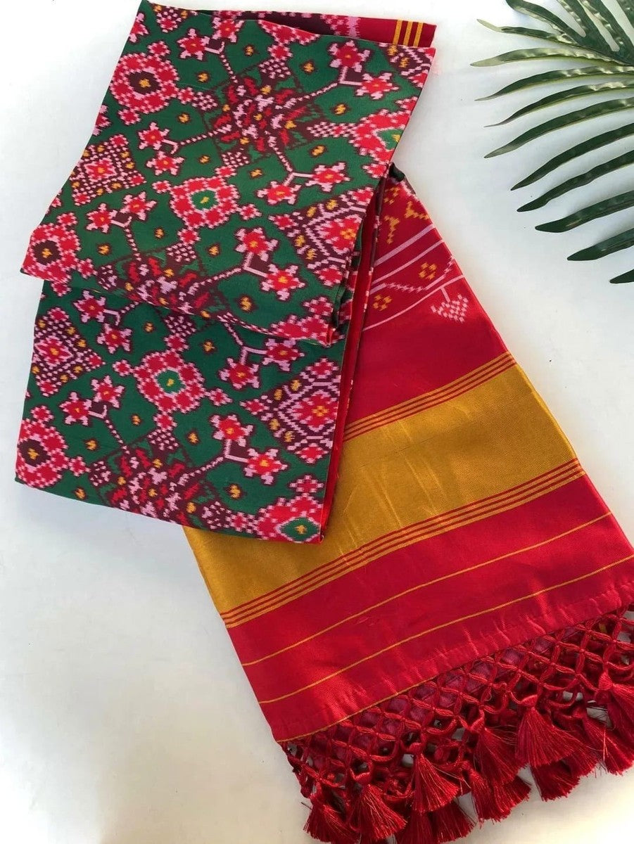 Fancy patan patola ikkat silk sarees