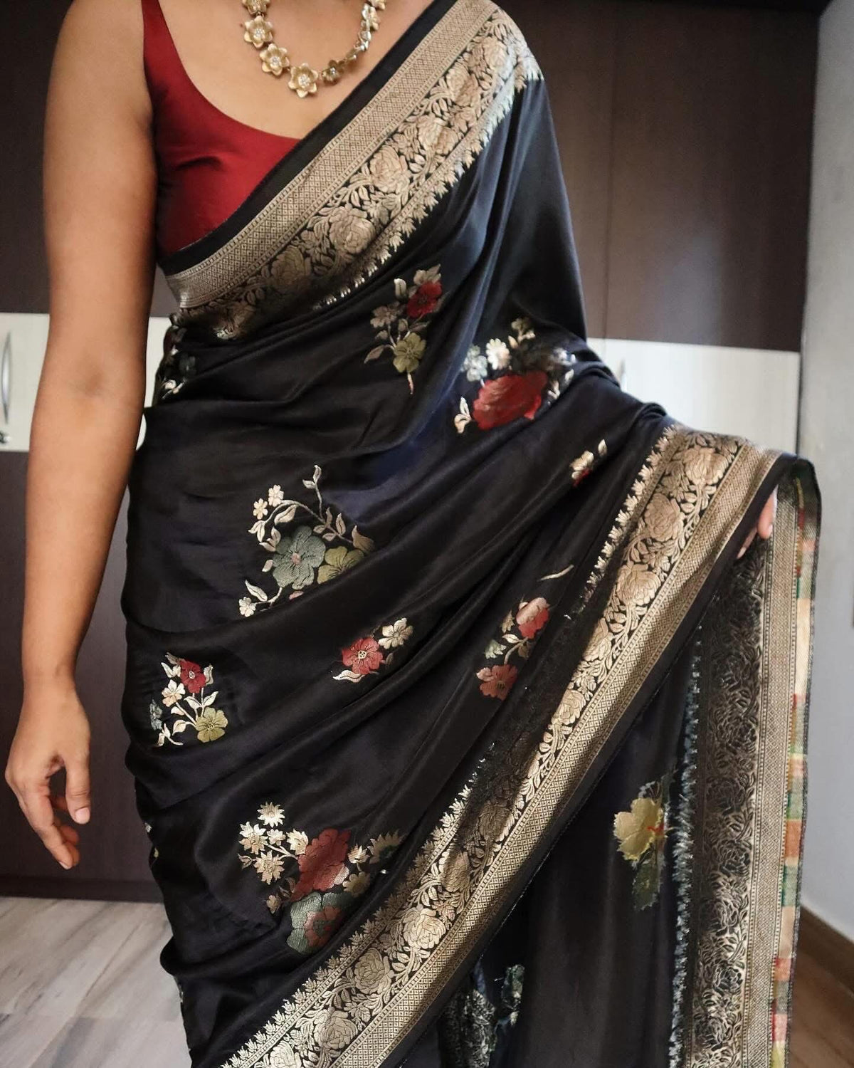 Banaras munga silk sarees with meenakari weaving
