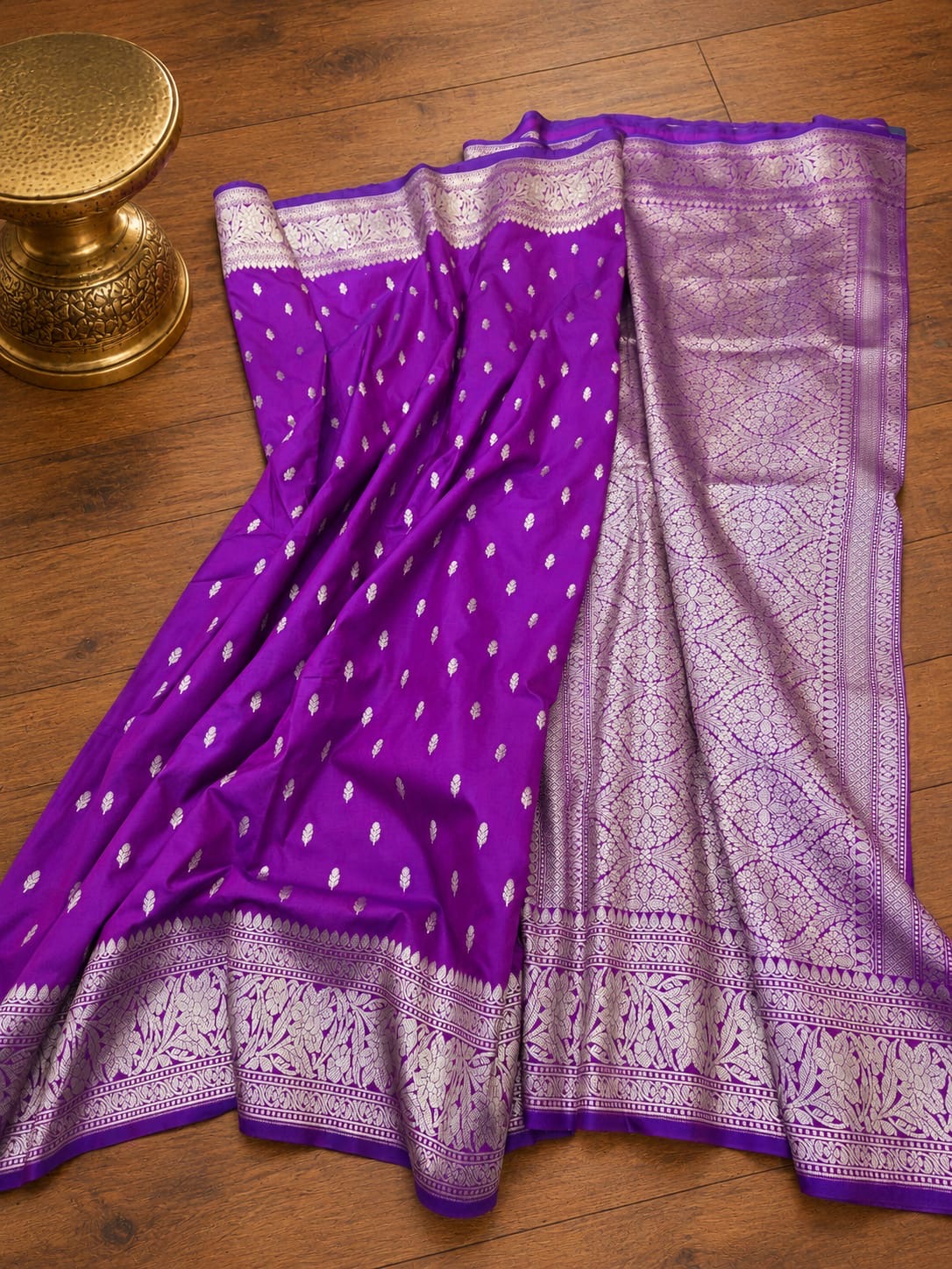 Banaras soft katan silk sarees with rich weaving allover