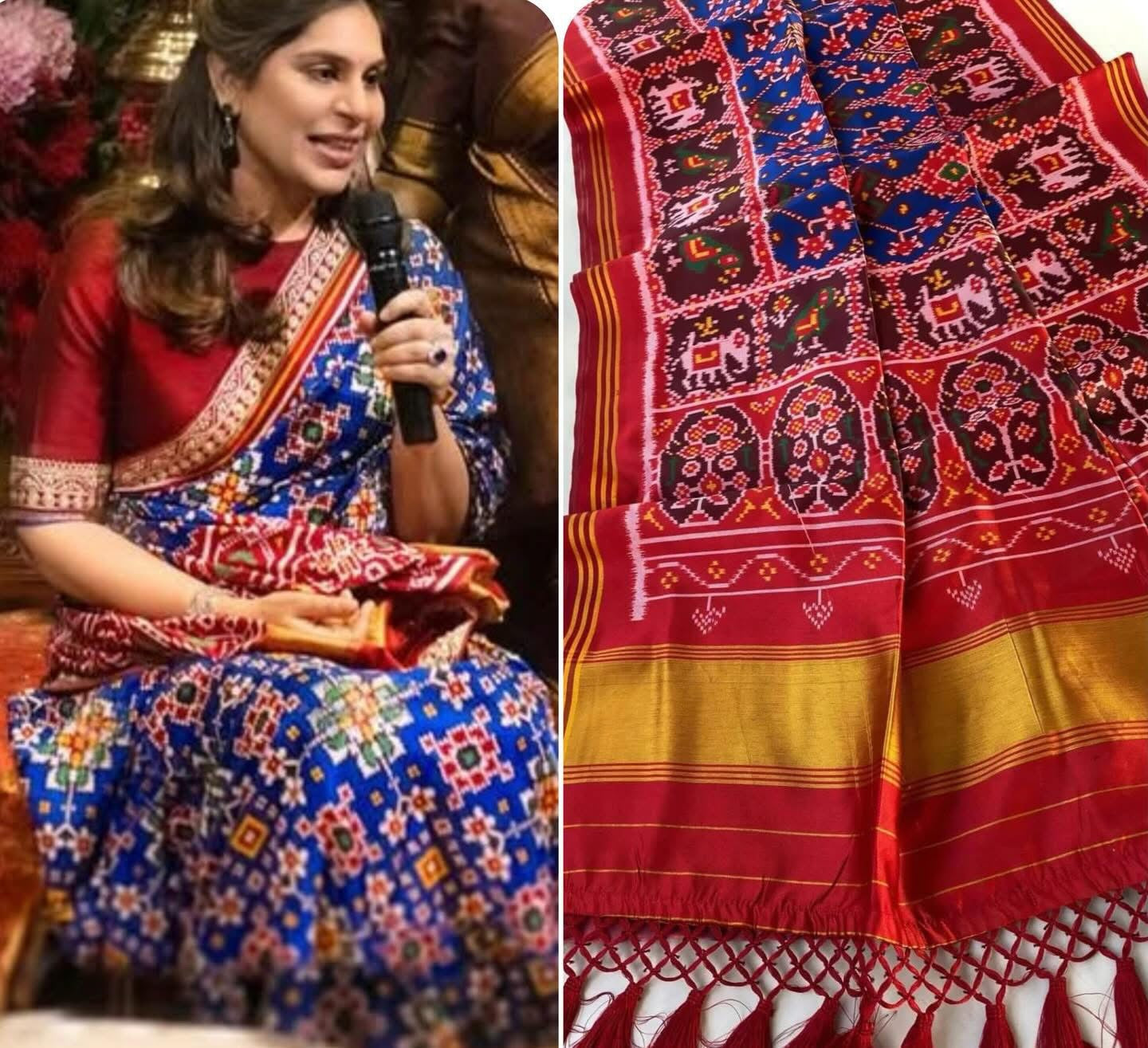 Fancy patan patola ikkat silk sarees