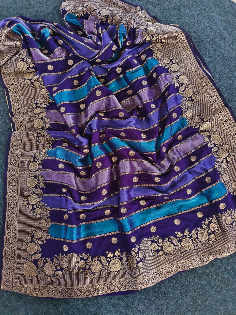 Exclusive banaras rangkat soft silk sarees with rich weaving allover