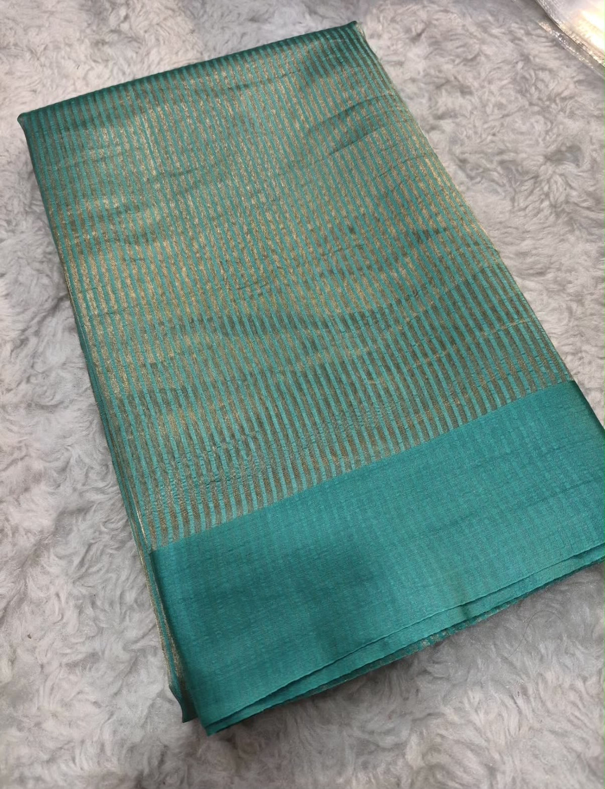 Shilpa shetty inspired banaras tissue stripes soft silk sarees