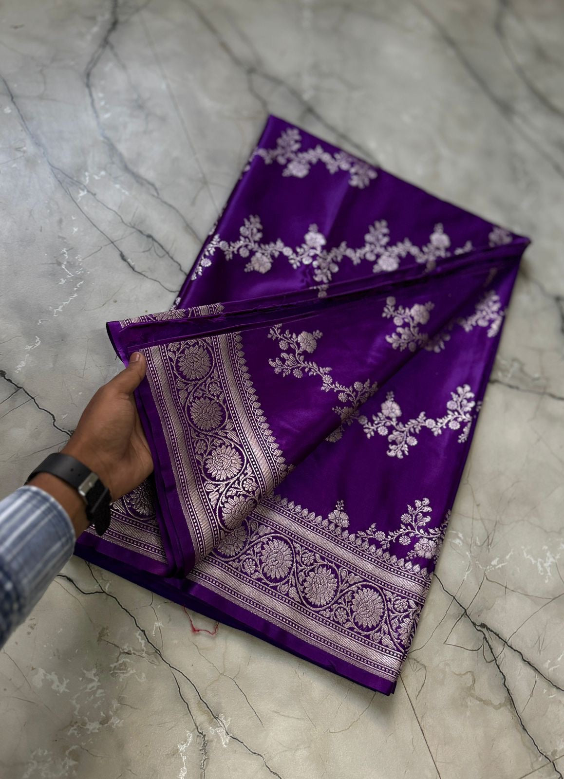 Banaras mashru satin silk sarees with allover lehariya weaving