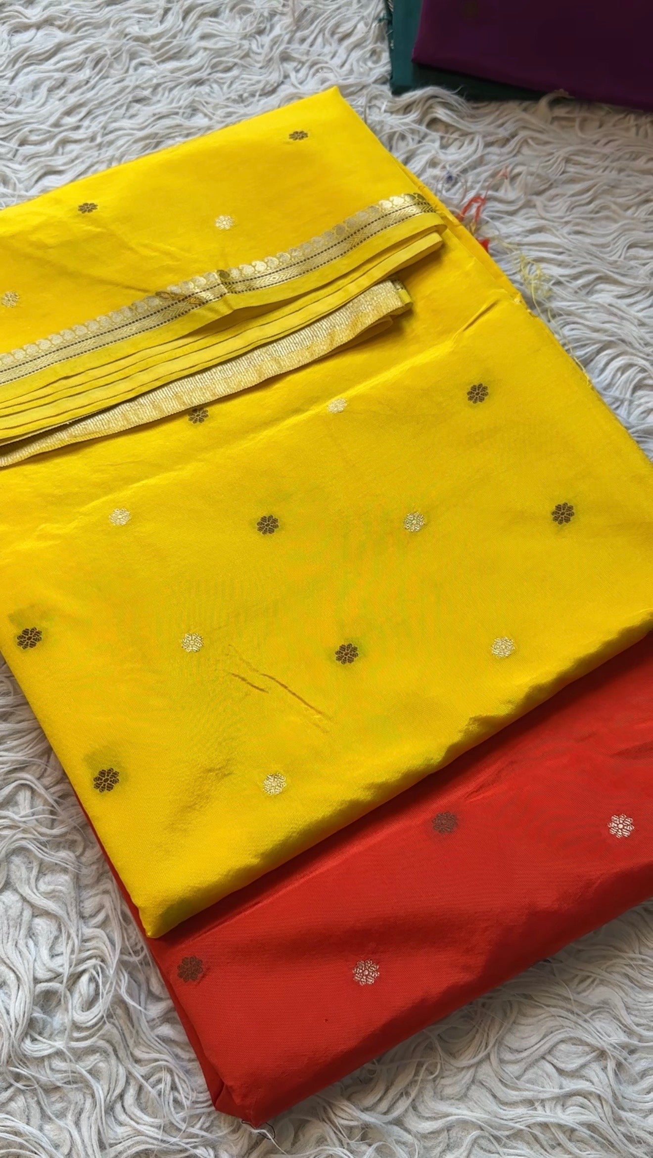 Vintage banaras soft silk sarees with allover weaving and rich unstitched blouse