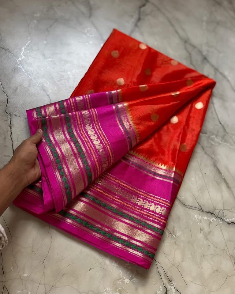 Vintage banaras soft silk sarees with rich weaving allover