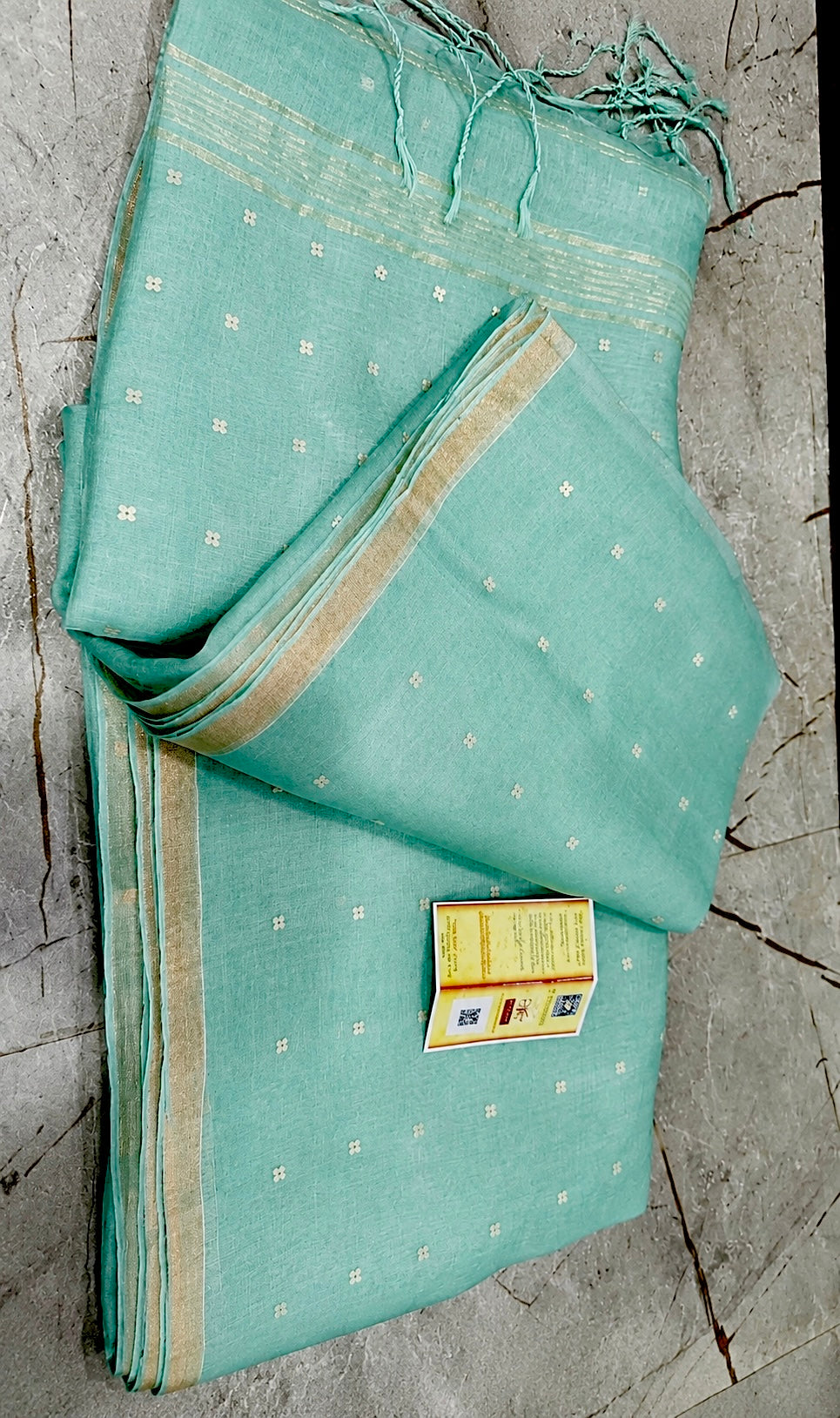Handloom pure muslin silk sarees with sequins weaving