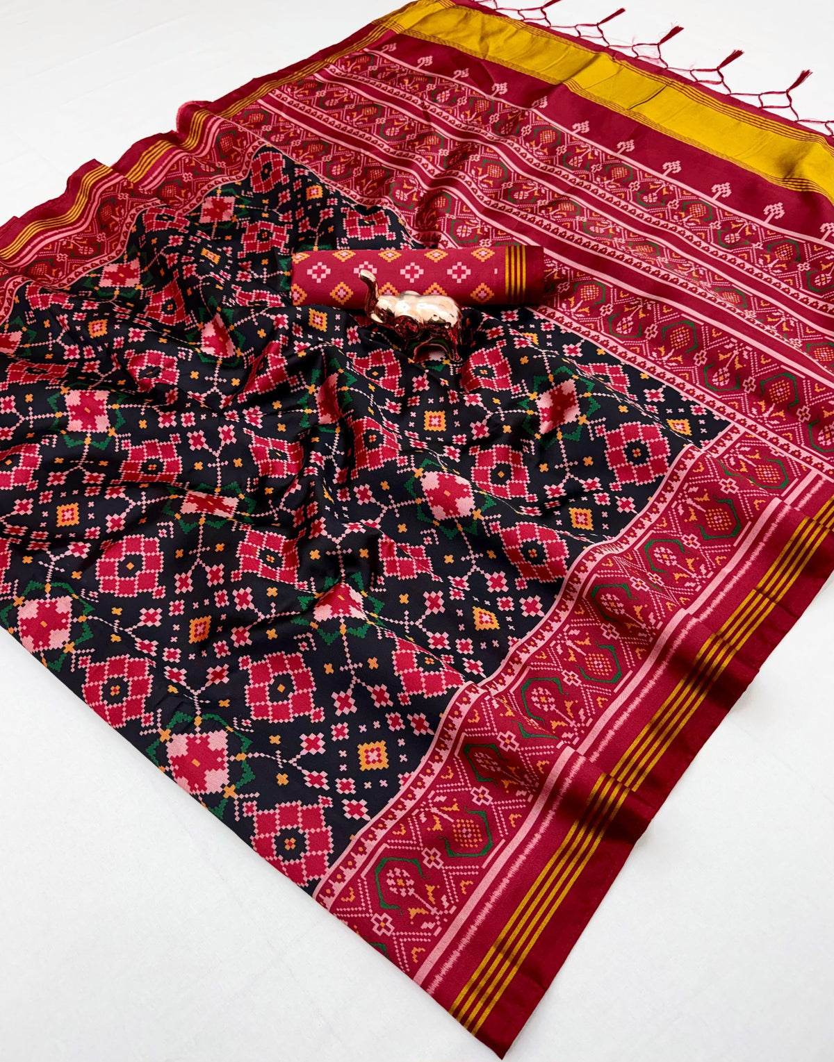 Fancy printed patan patola silk sarees