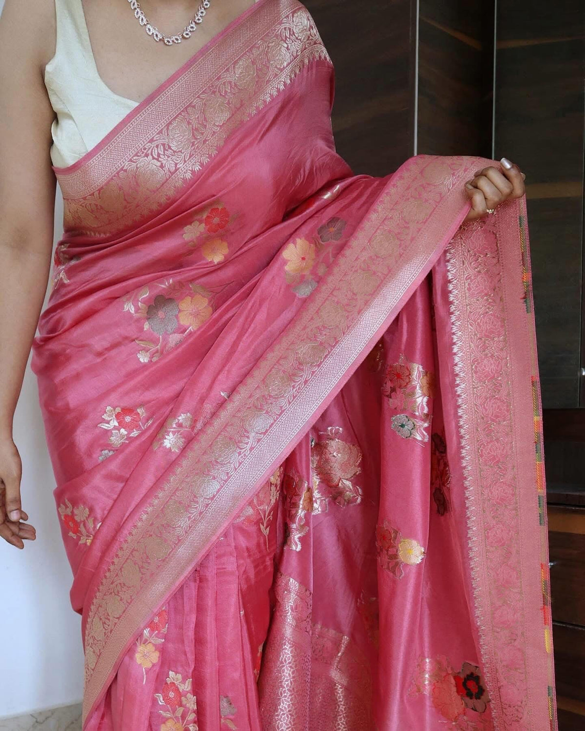 Banaras munga silk sarees with meenakari weaving
