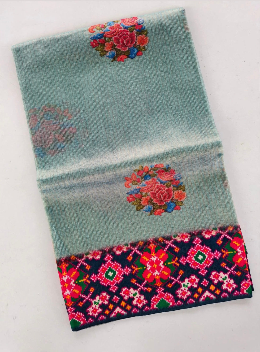 Exclusive tissue silk sarees with patola borders pallu and blouse