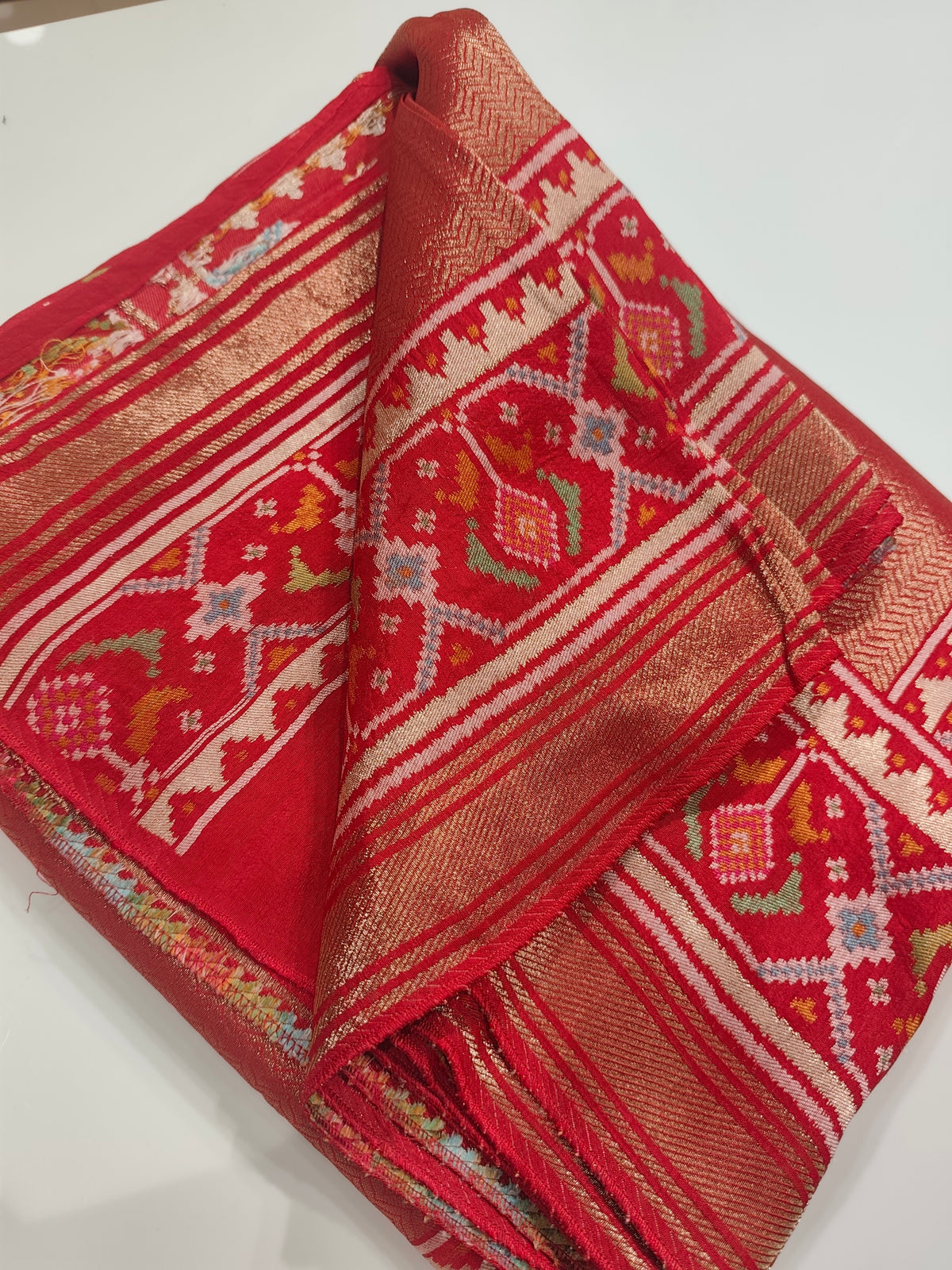 Exclusive banaras brocade patola silk saree with rich borders pallu