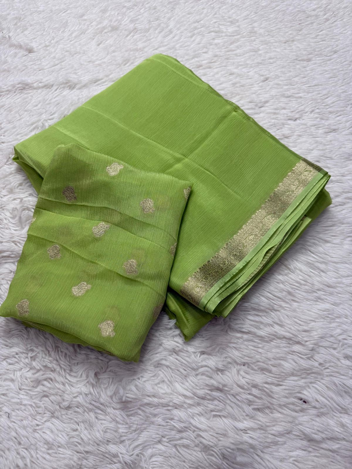 Chinnon sarees with rich weaving borders pallu and blouse