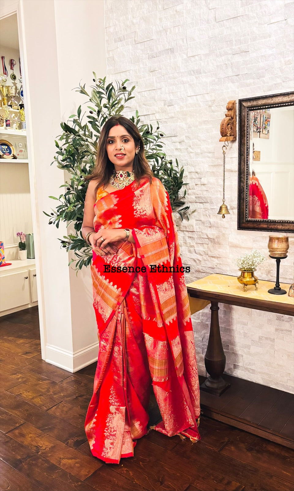Banaras crepe silk sarees with rich weaving allover and blouse