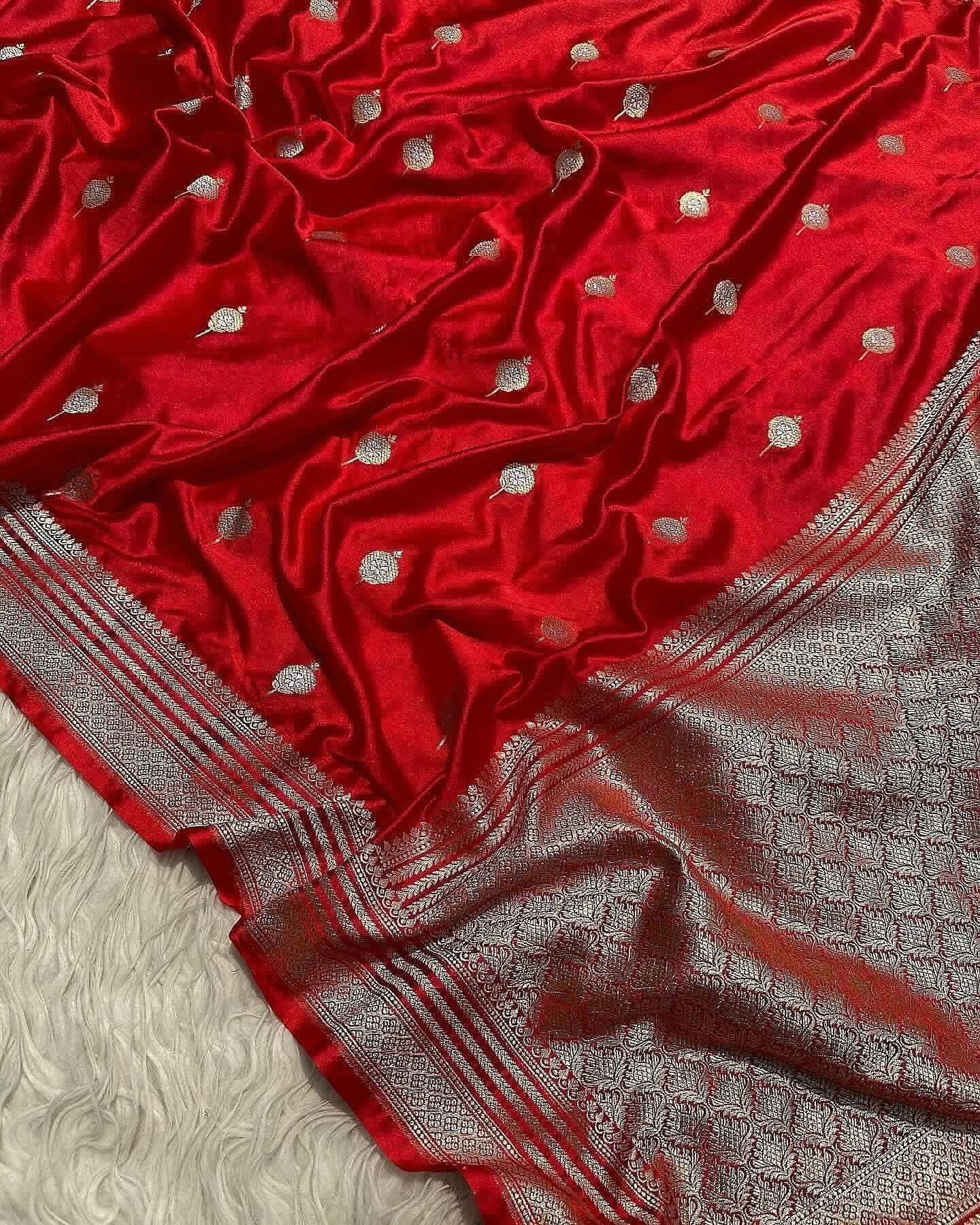 Exclusive banaras mashru satin silk sarees with allover weaving