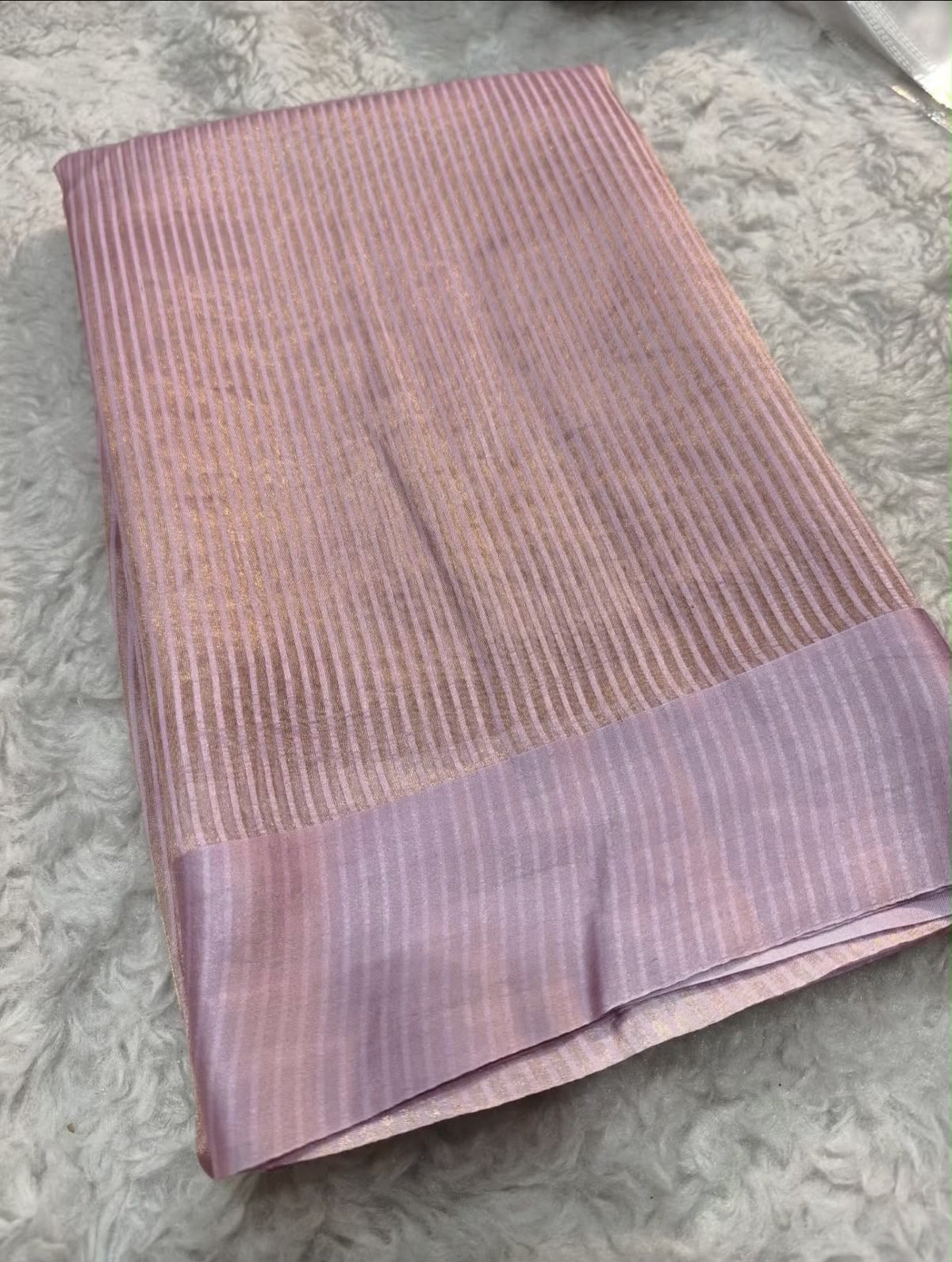 Shilpa shetty inspired banaras tissue stripes soft silk sarees