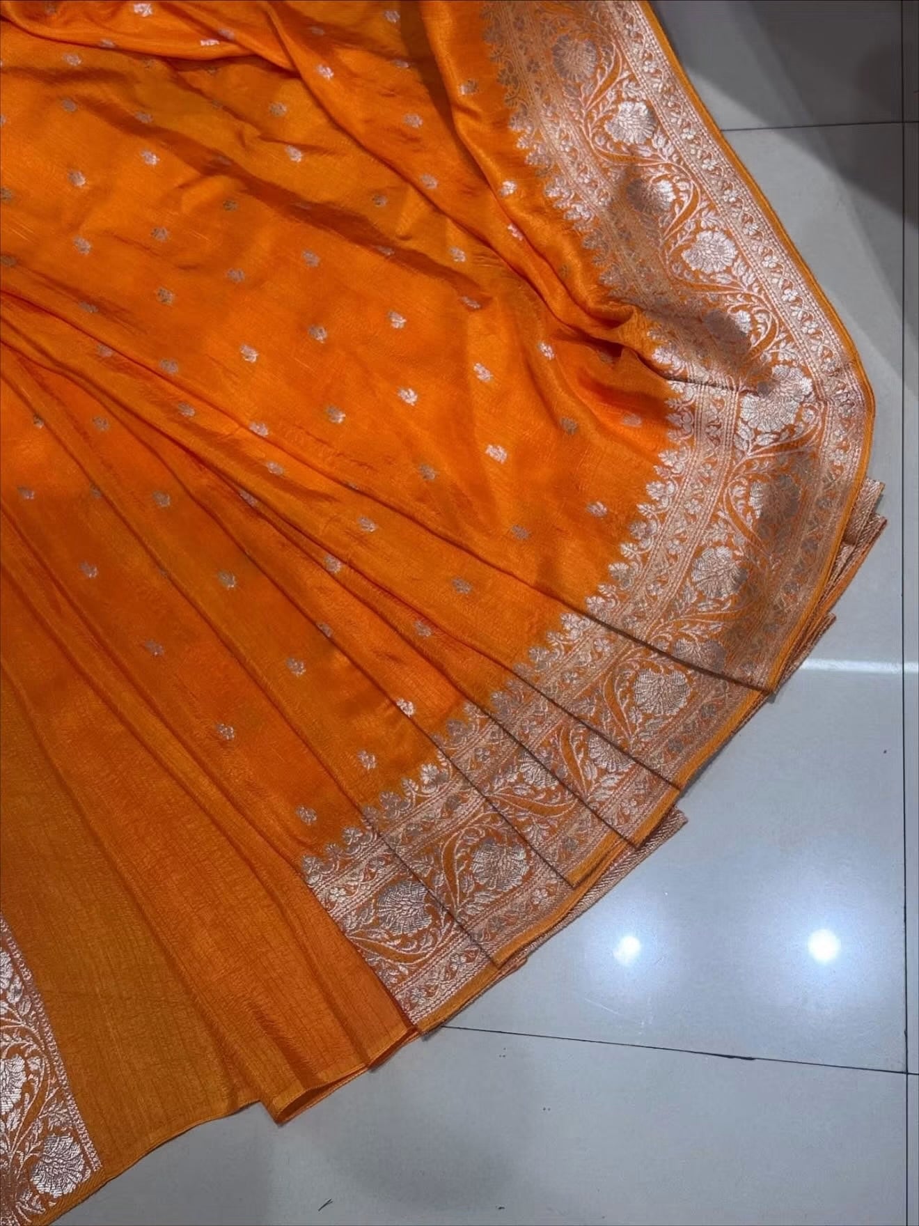 Banaras tussar silk sarees with allover weaving and unstitched blouse