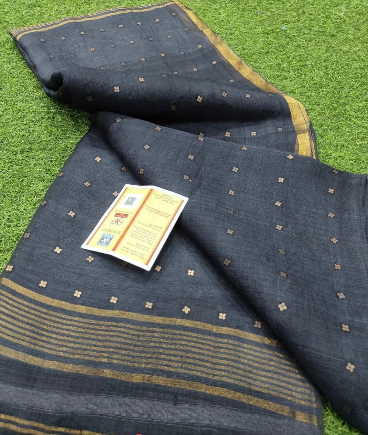 Handloom pure muslin silk sarees with sequins weaving