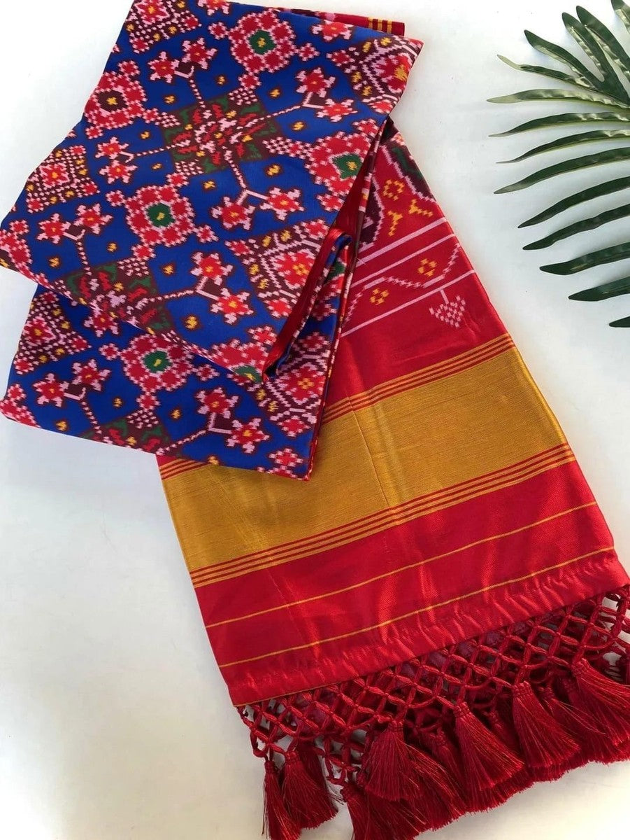 Fancy patan patola ikkat silk sarees