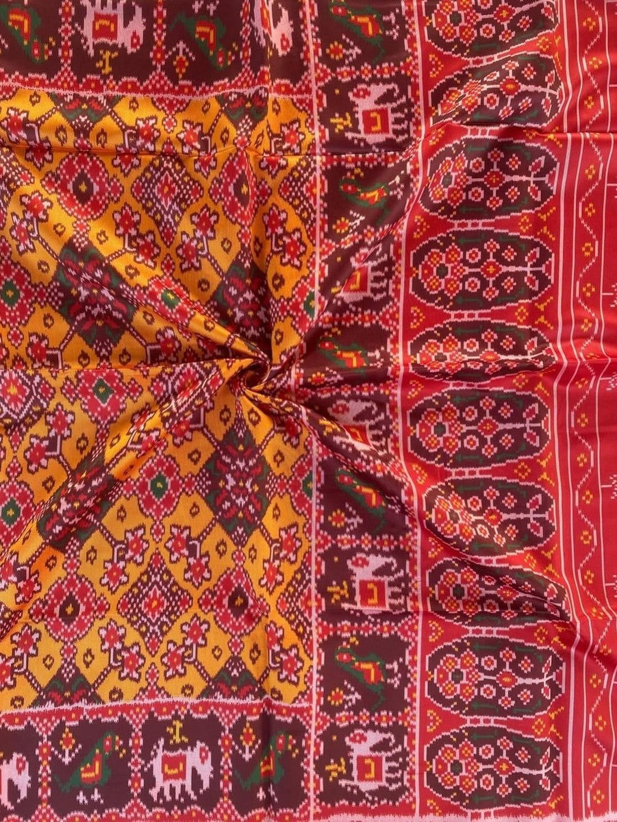 Fancy patan patola ikkat silk sarees