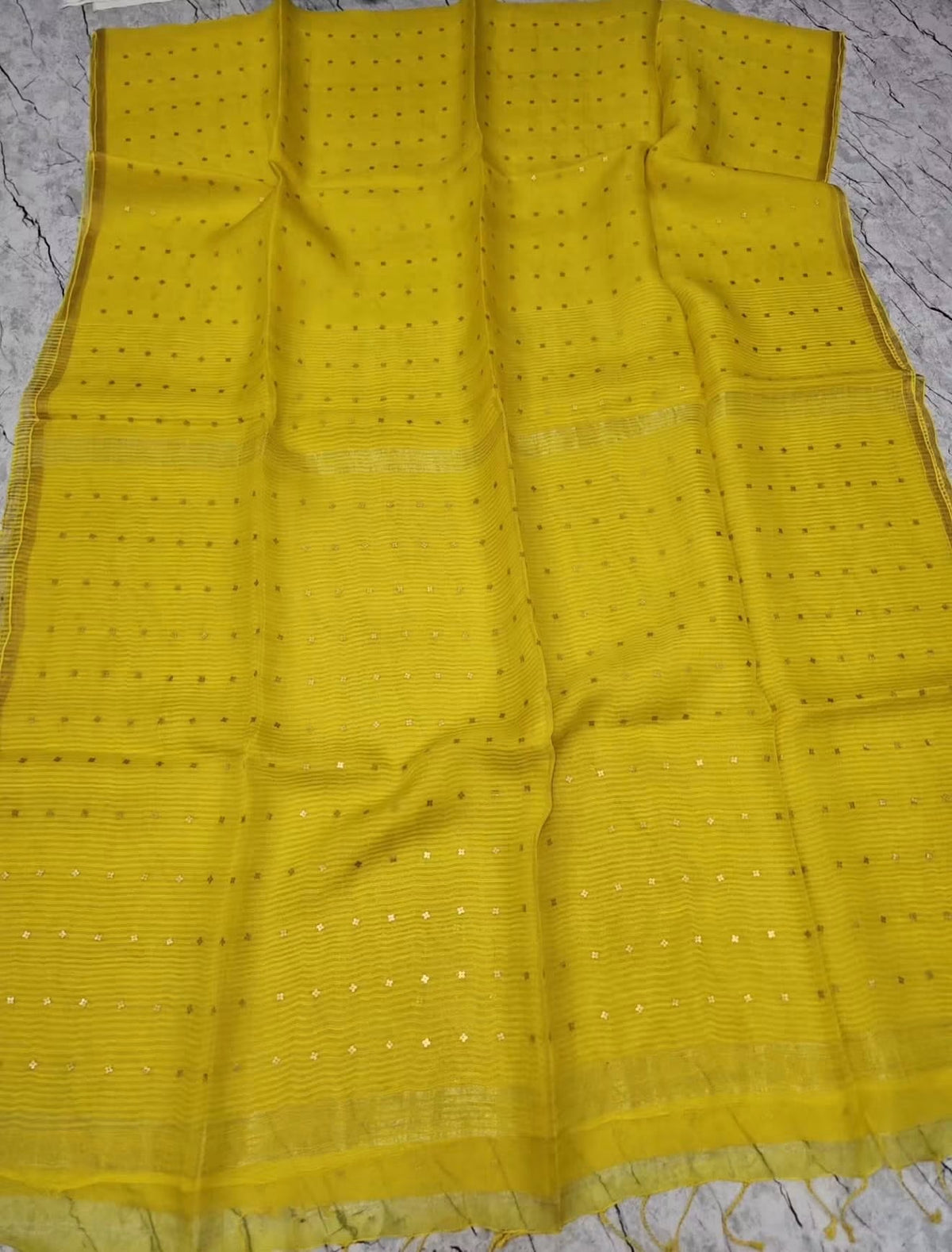 Handloom pure muslin silk sarees with sequins weaving