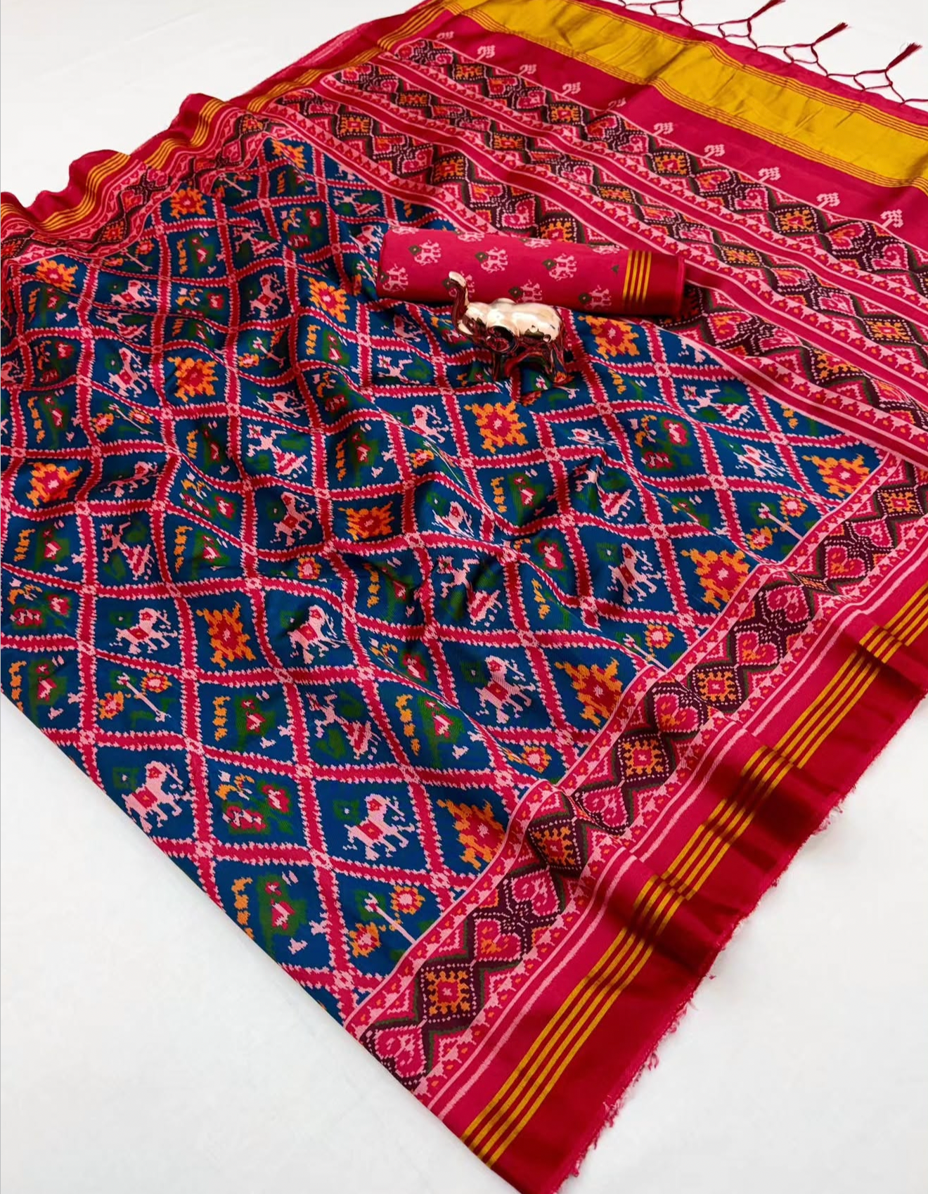 Fancy printed patan patola silk sarees