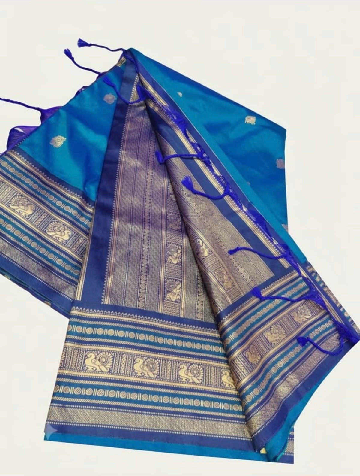 Fancy perfect vintage banaras soft silk saree with allover weaving