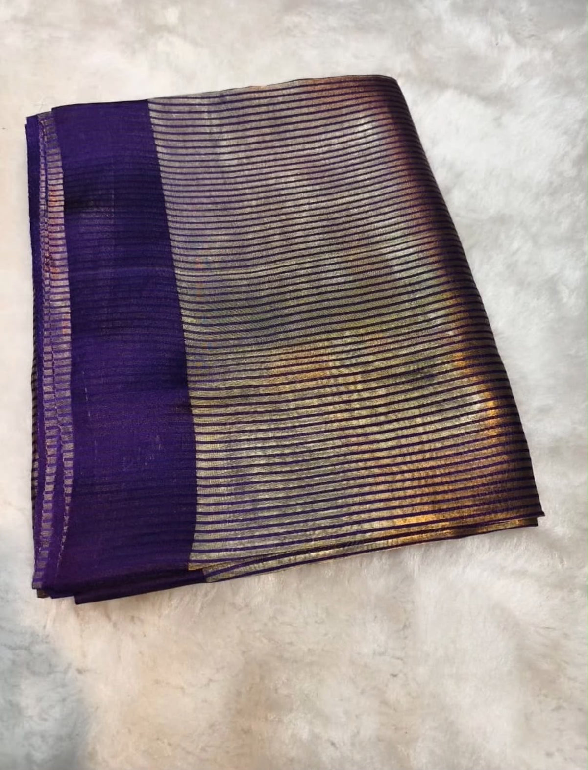 Shilpa shetty inspired banaras tissue stripes soft silk sarees