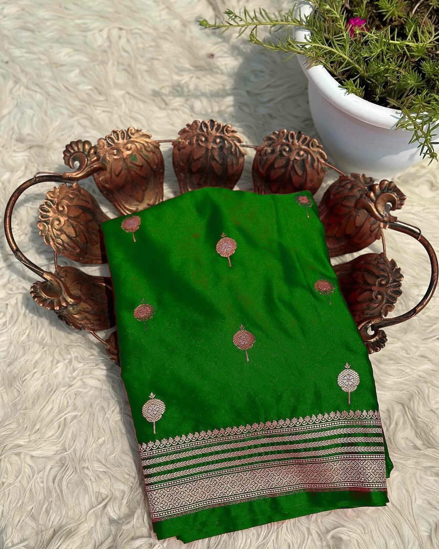 Exclusive banaras mashru satin silk sarees with allover weaving