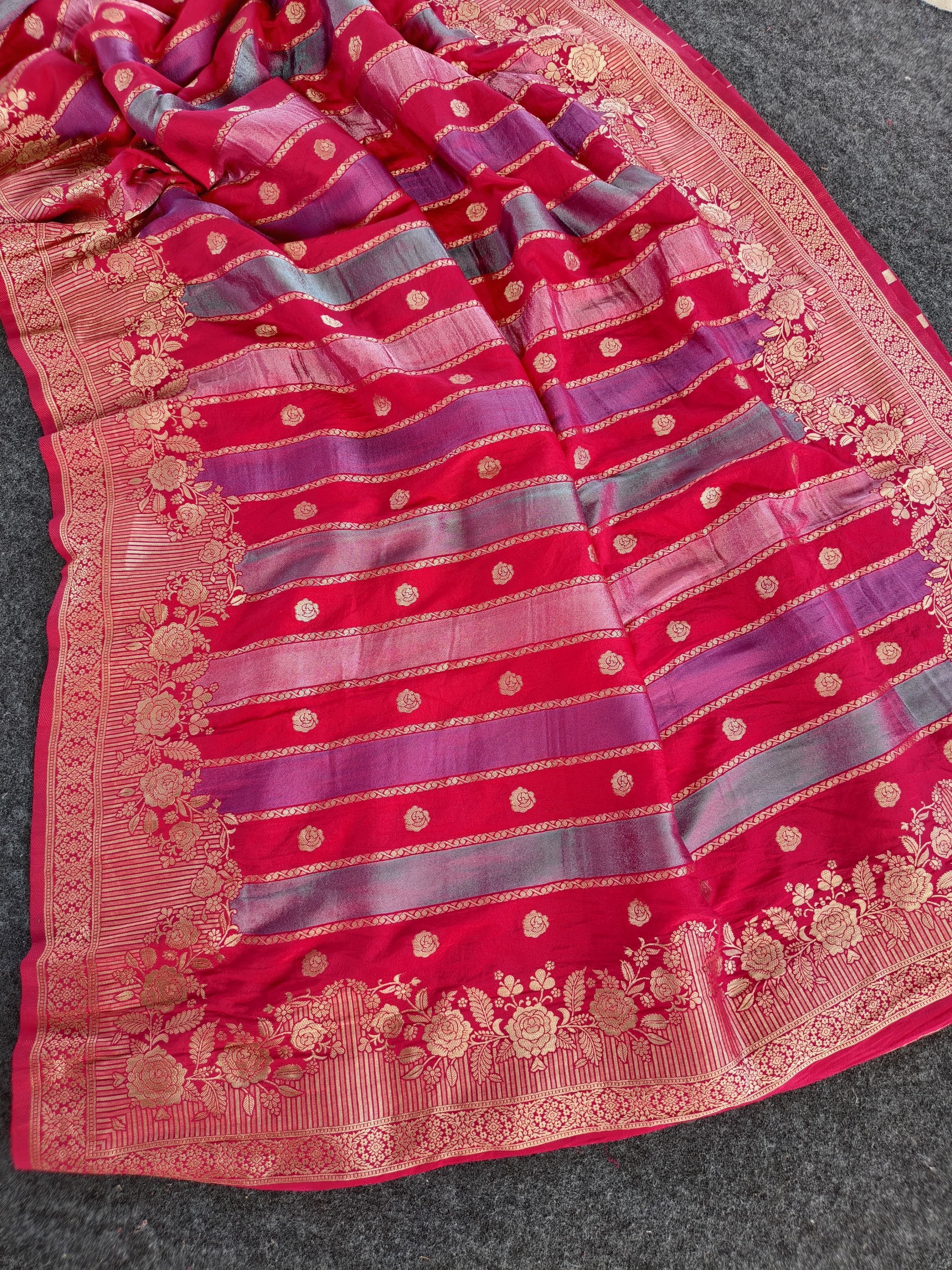Exclusive banaras rangkat soft silk sarees with rich weaving allover
