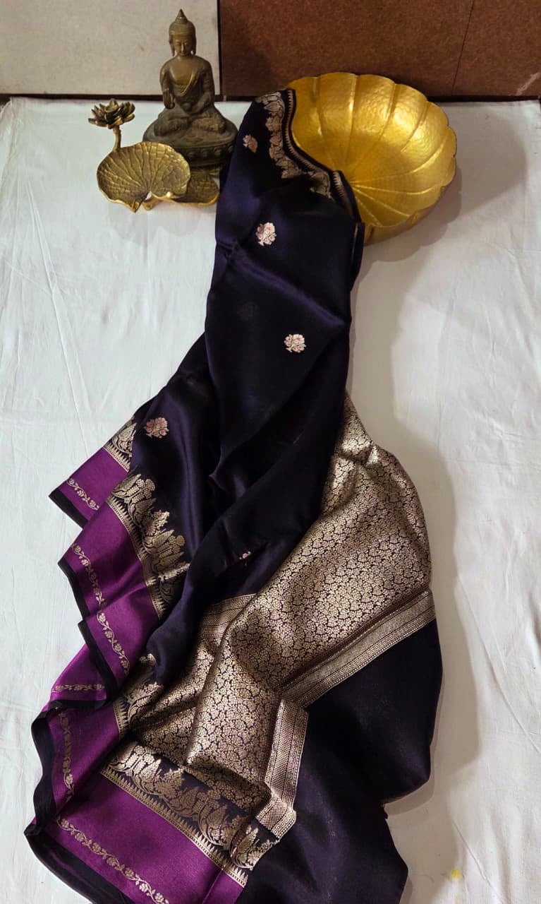 Exclusive banaras vintage soft silk sarees with rich weaving allover