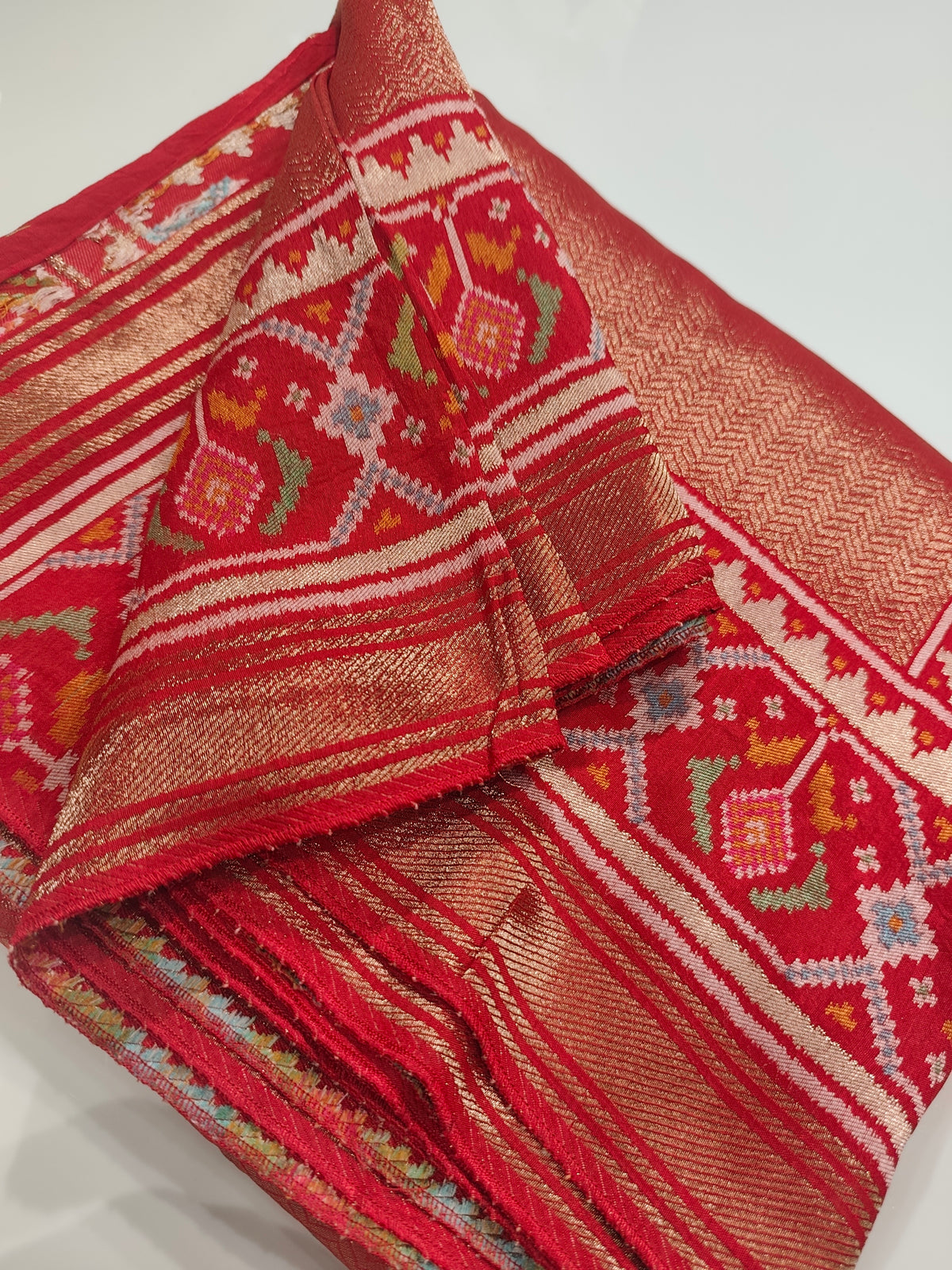Exclusive banaras brocade patola silk saree with rich borders pallu