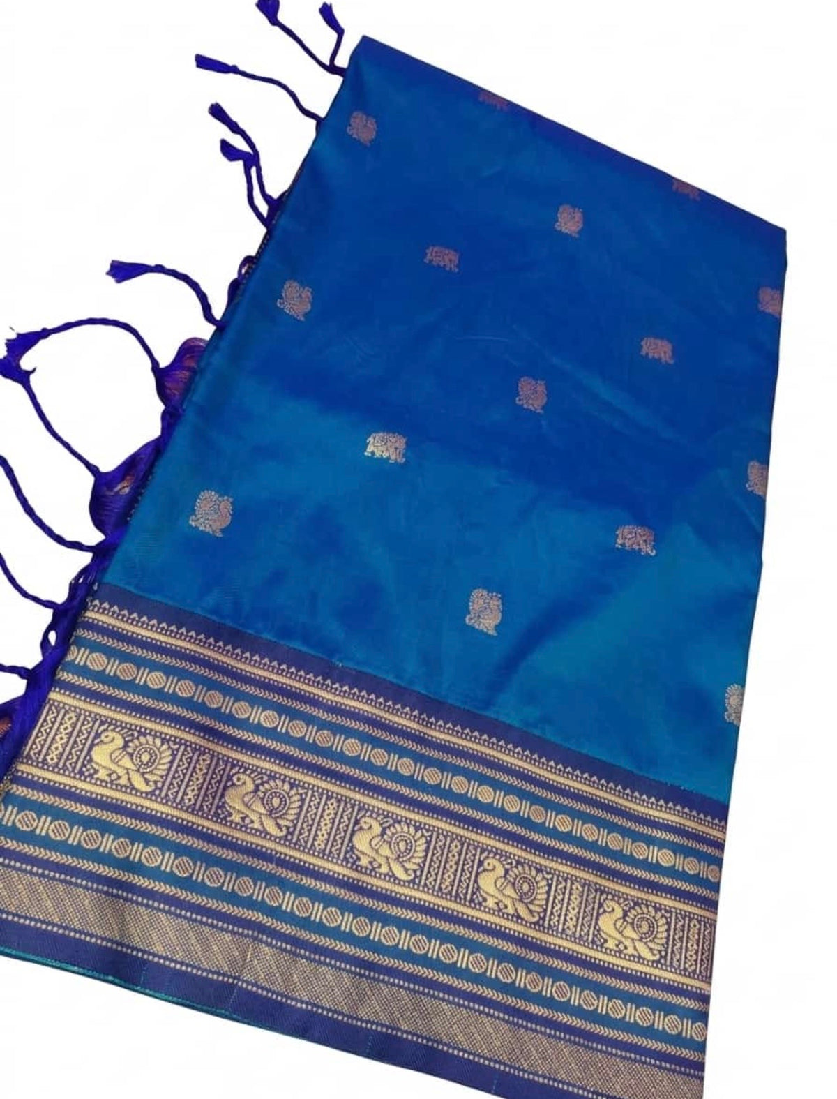 Fancy perfect vintage banaras soft silk saree with allover weaving