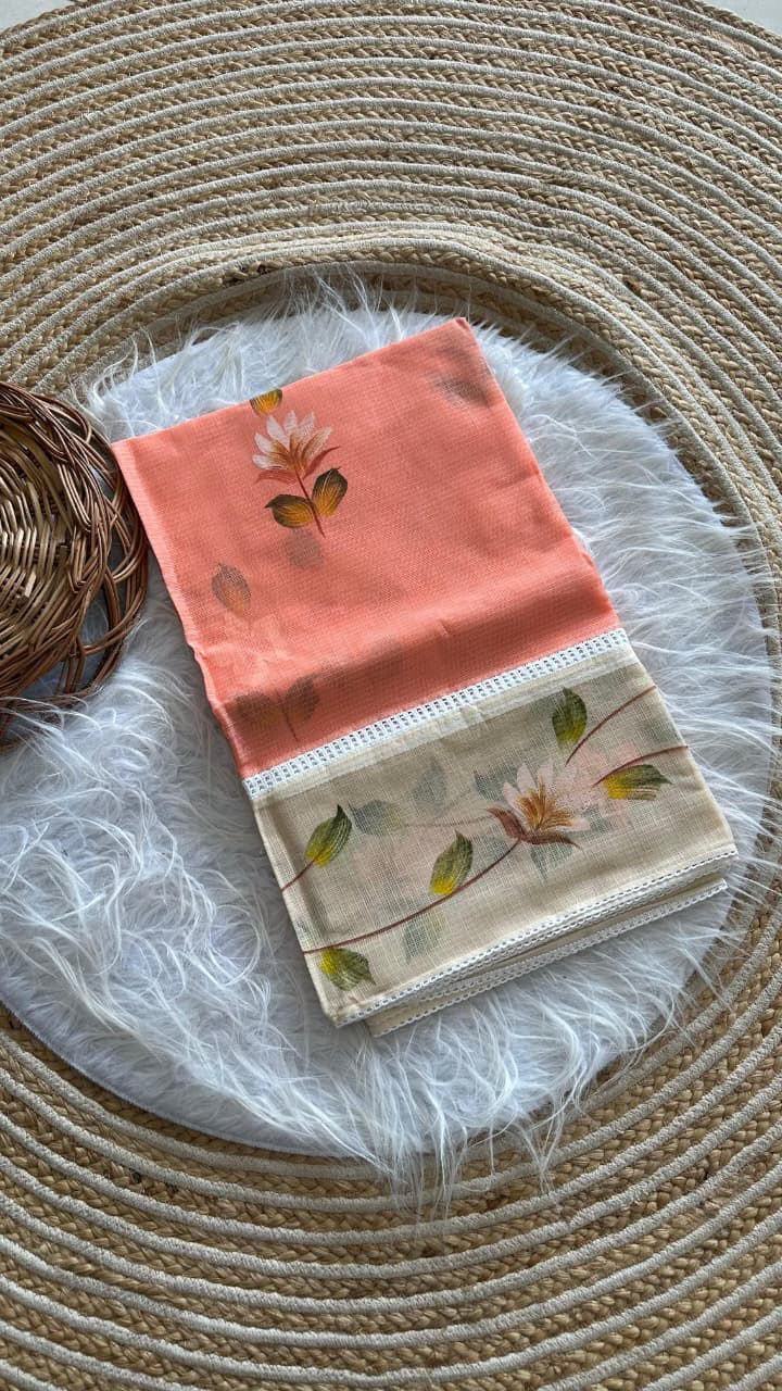 Kota sarees with handpainting allover