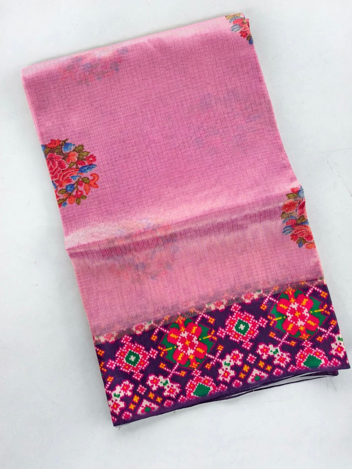 Exclusive tissue silk sarees with patola borders pallu and blouse