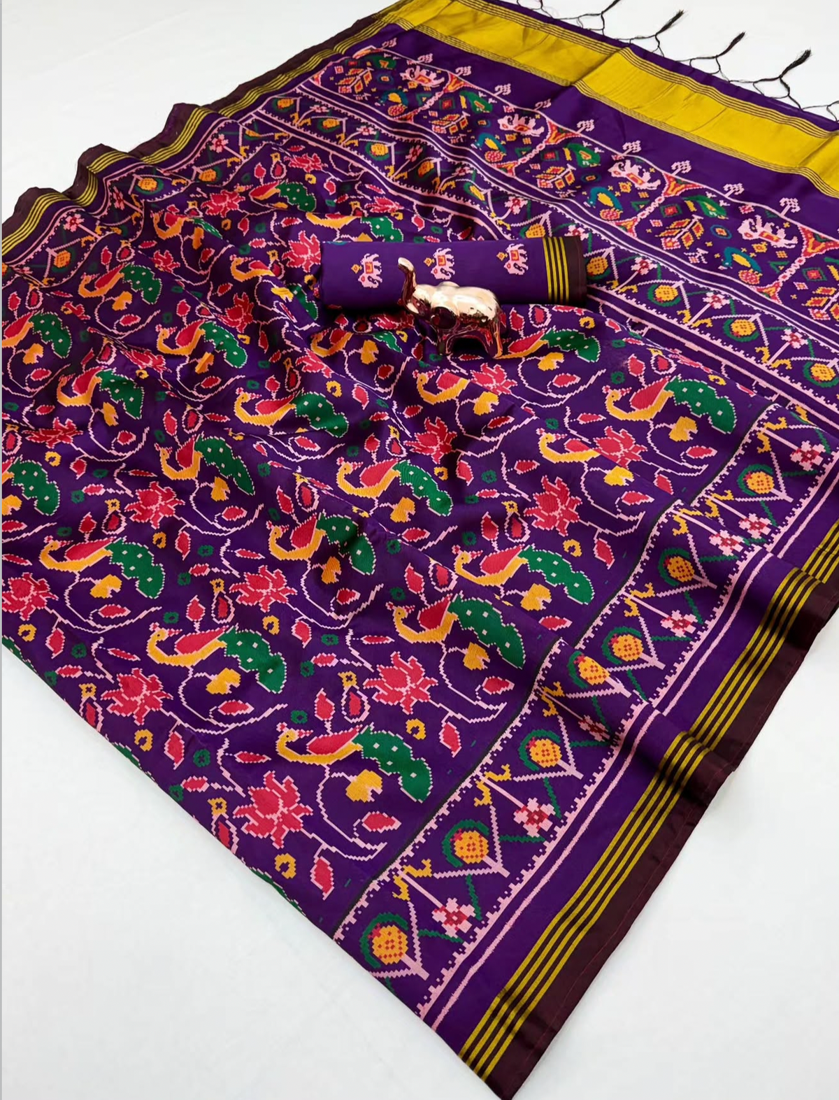 Fancy printed patan patola silk sarees