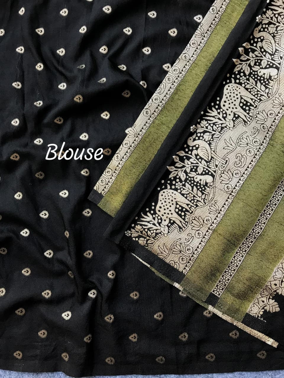 Banaras crepe silk sarees with rich weaving allover and blouse