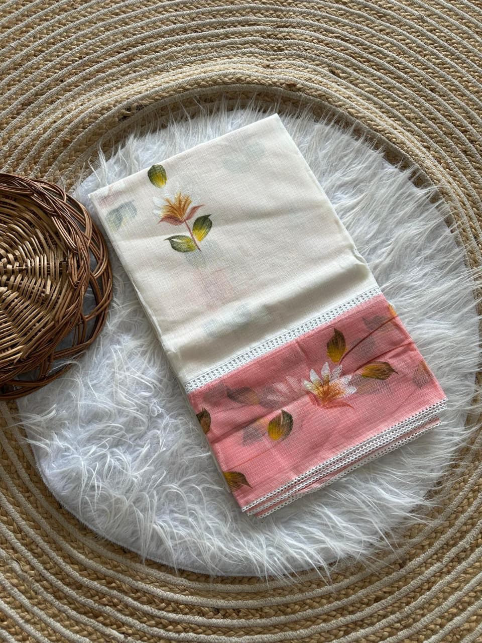 Kota sarees with handpainting allover
