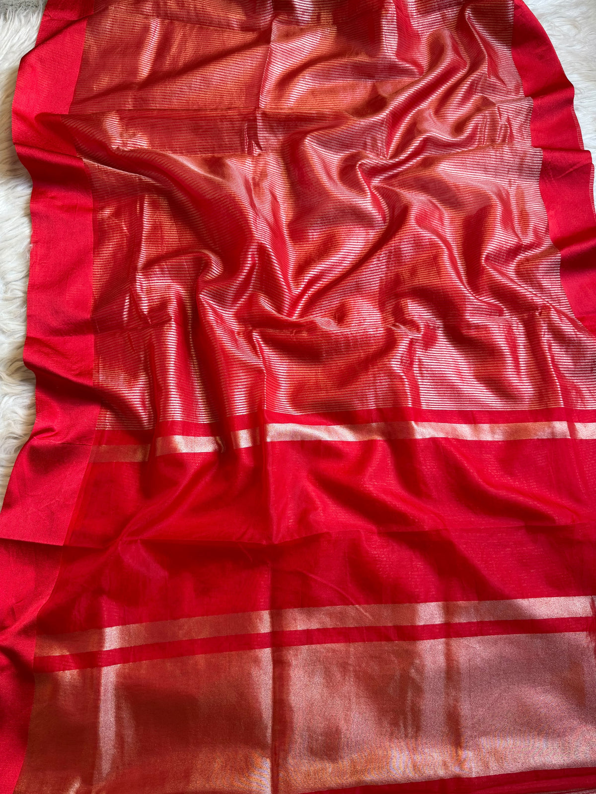 Shilpa shetty inspired banaras tissue stripes soft silk sarees