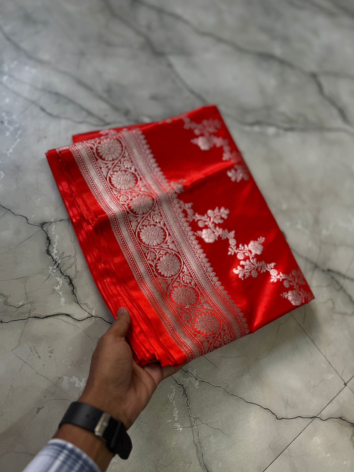 Banaras mashru satin silk sarees with allover lehariya weaving