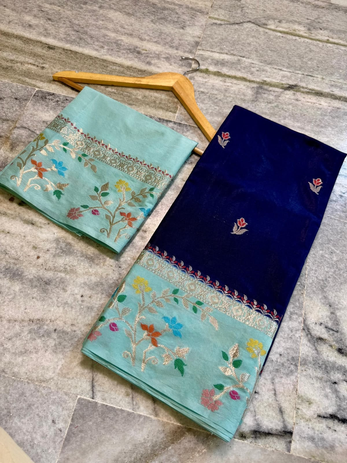 Bananas soft silk Sarees with meenakari weaving