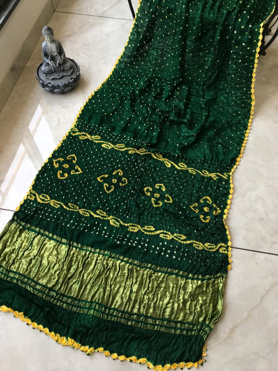 Exclusive modal silk saree with hand tie and dye unstitched blouse