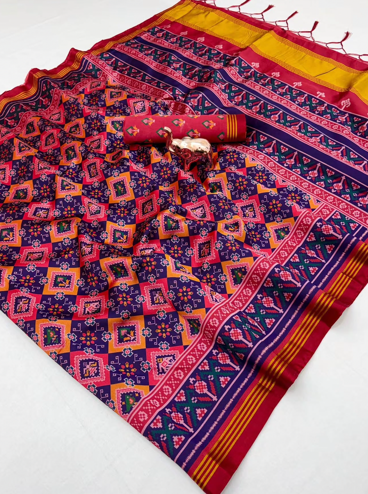 Fancy printed patan patola silk sarees