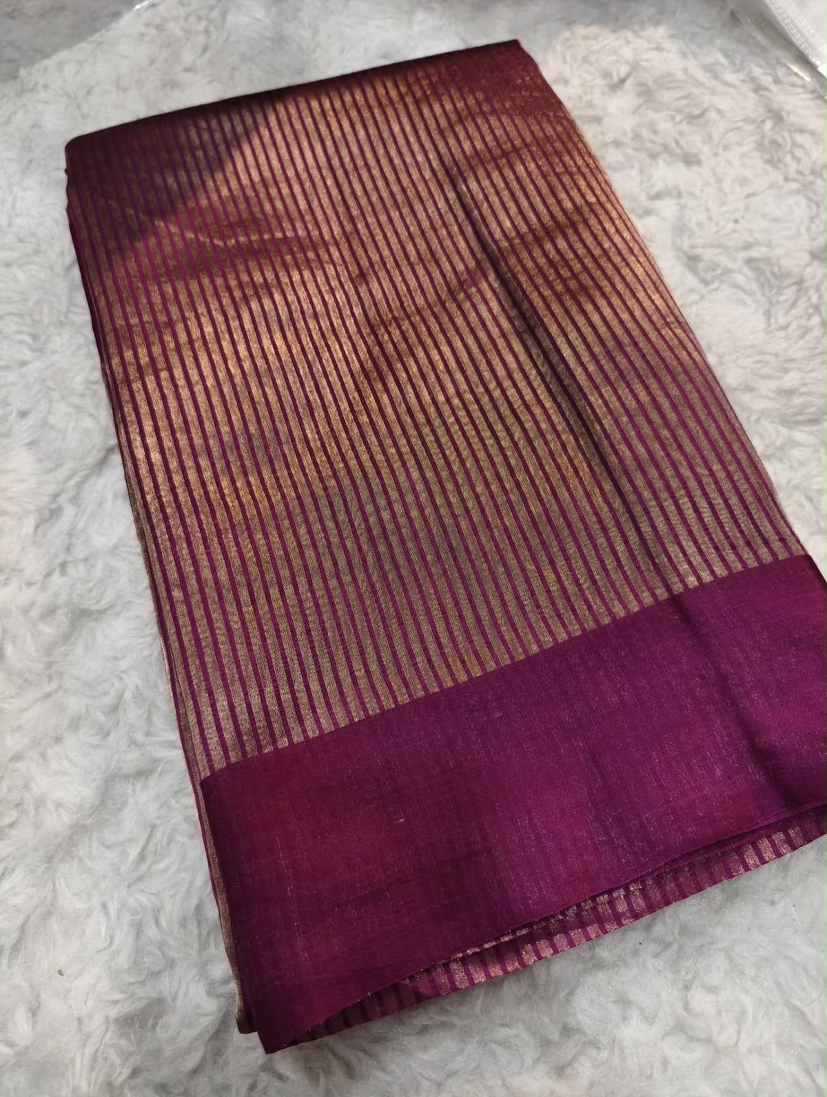 Shilpa shetty inspired banaras tissue stripes soft silk sarees